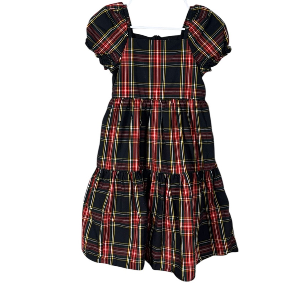 Crewcuts Girls Squareneck Tiered Stewart Tartan Plaid Dress 10 Preppy Academia - Picture 2 of 7